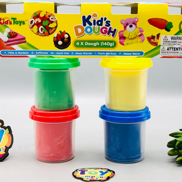 140g Kids Colorful Play Dough Set - 4Pcs