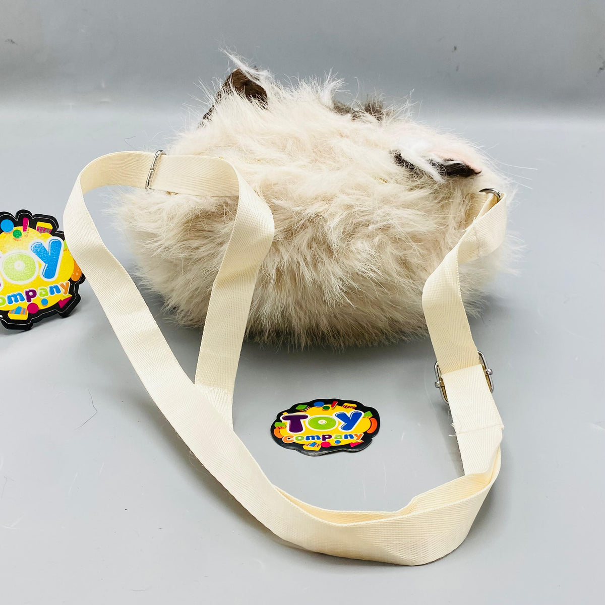 Mini Cute Plush Persian Cat Backpack - Cream