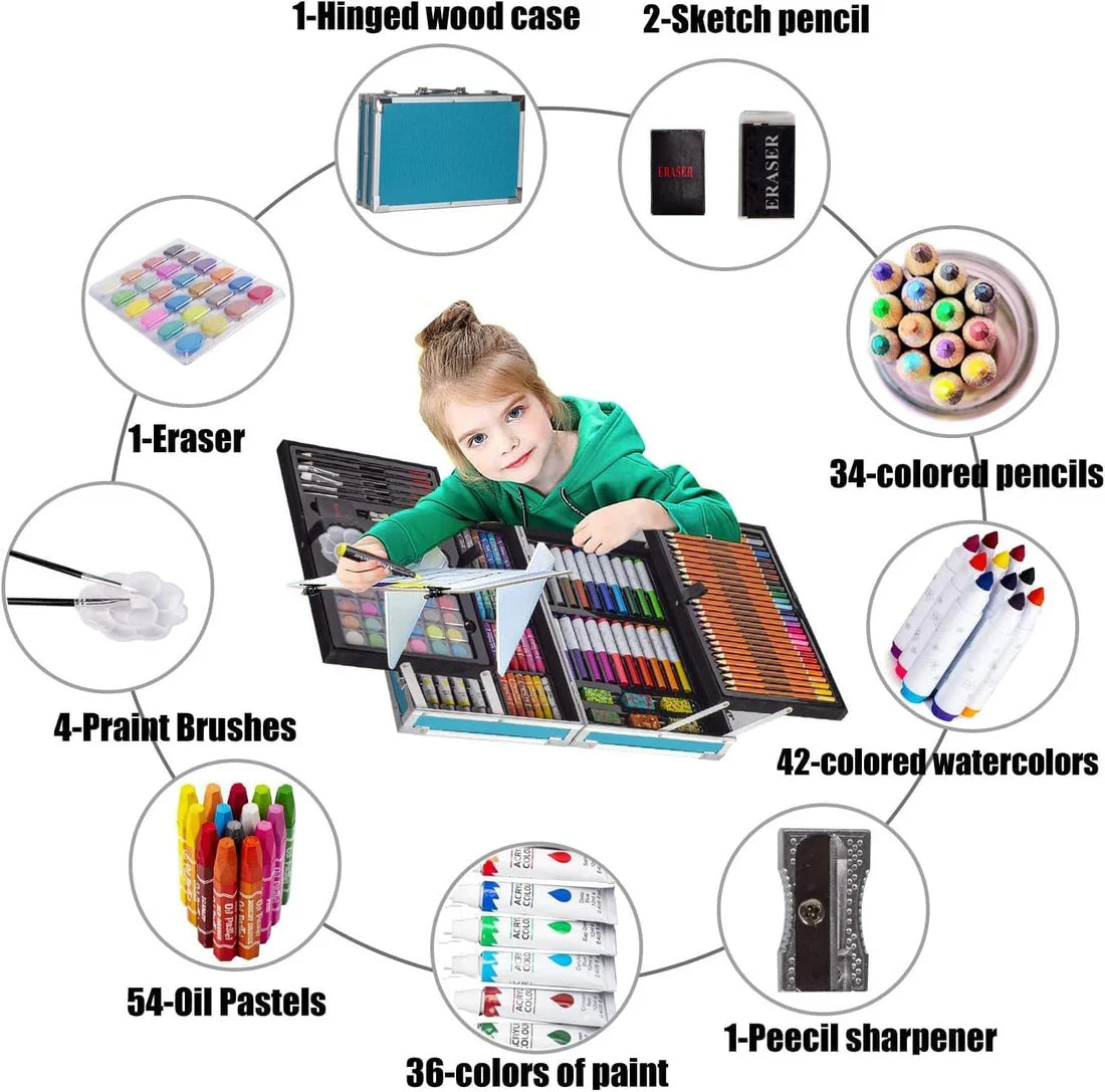 145Pcs Premium Marvel Heros Kids Painting Kit Briefcase