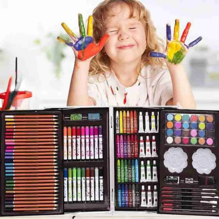 145Pcs Premium Stitch Themed Kids Painting Kit Briefcase
