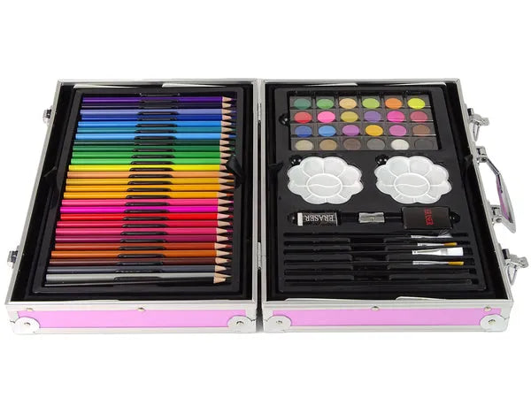 145Pcs Premium Girls Themed Kids Painting Kit Briefcase