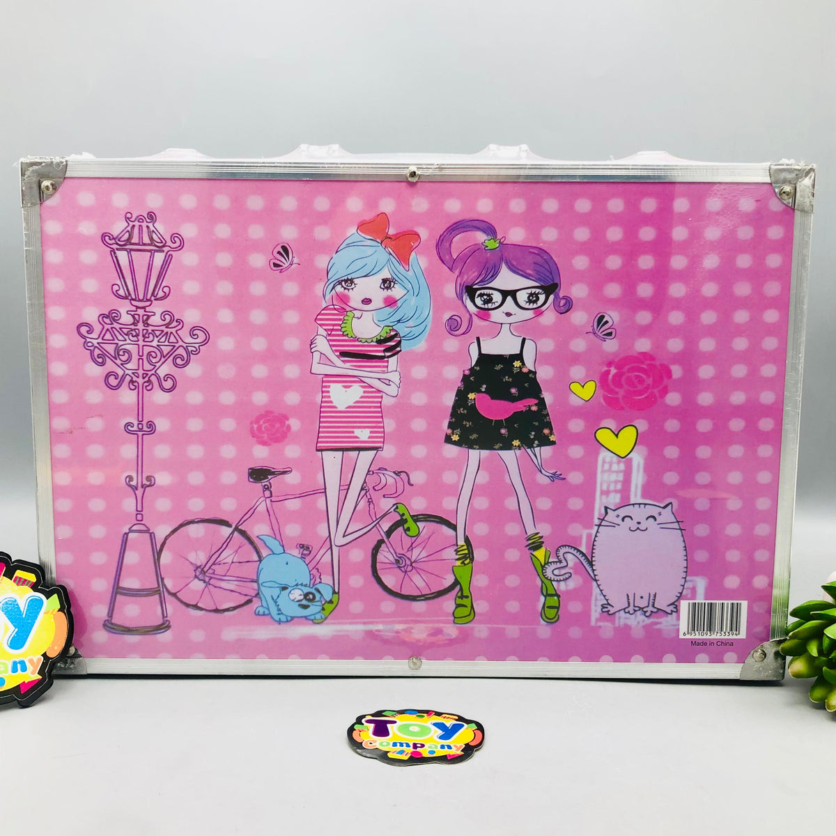 145Pcs Premium Girls Themed Kids Painting Kit Briefcase