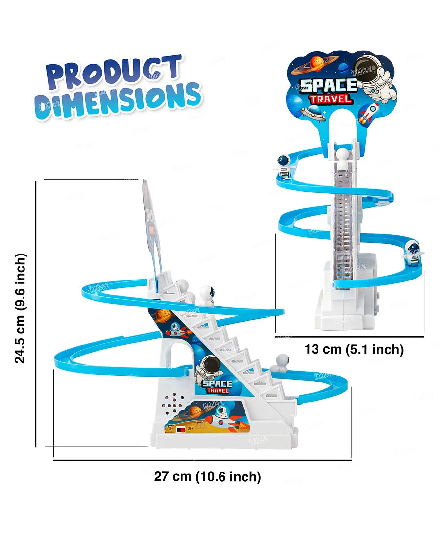 Electric Astronaut Slide Racing Track Set With Lights & Music