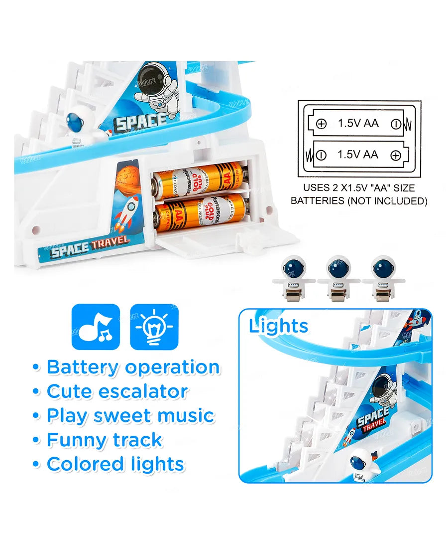 Electric Astronaut Slide Racing Track Set With Lights & Music