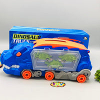 2in1 Foldable Dinosaur Truck With 3Pcs Cars