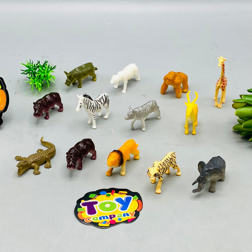 14Pcs Kids Premium Wild Animals Set 