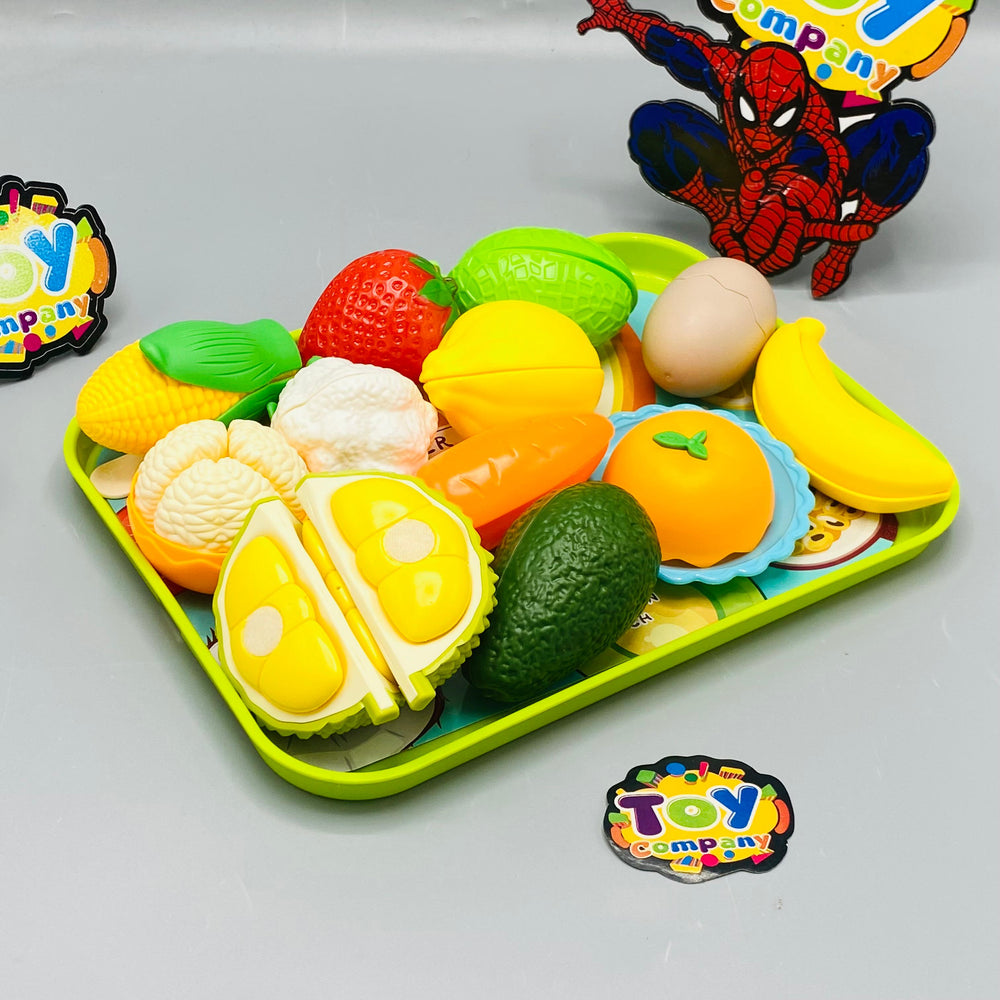 14Pcs Pretend Fruit & Vegetable Cutting Set