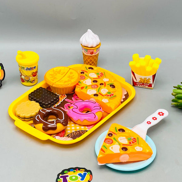 14Pcs Pretend Play Fast Food Cutting Set