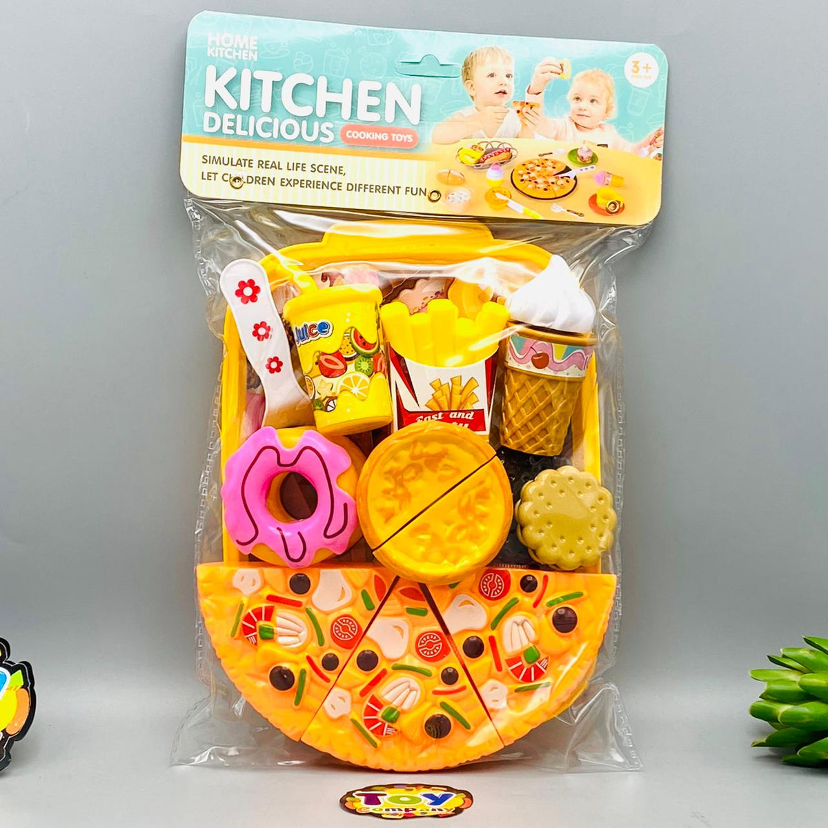 14Pcs Pretend Play Fast Food Cutting Set
