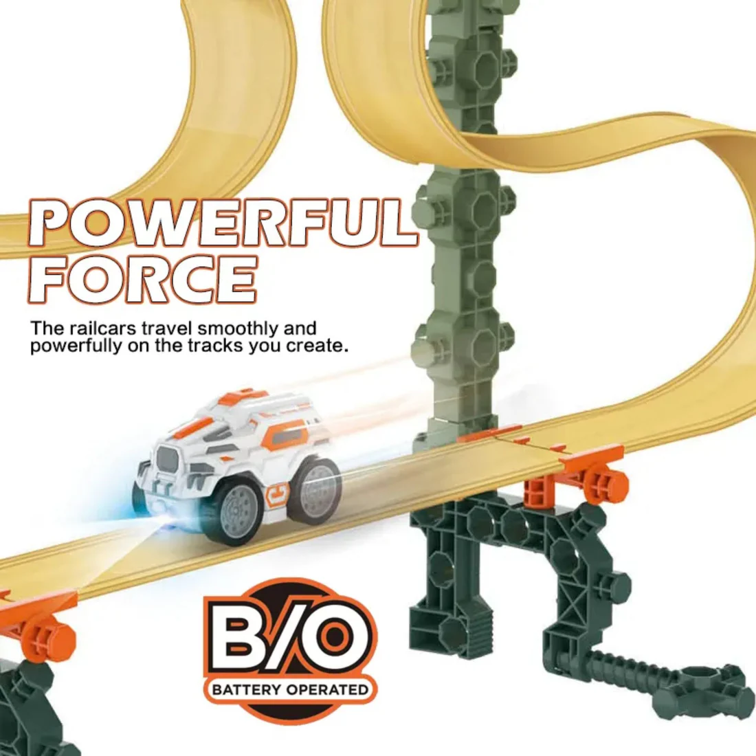 14Pcs DIY Kids Magnetic Flexible Car Track Set