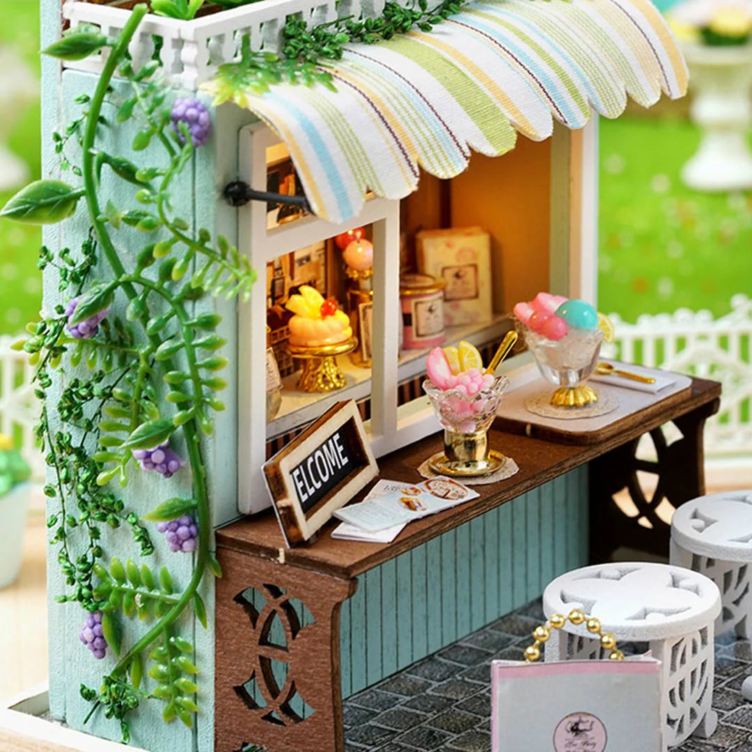 DIY Miniature Dessert Time Shop With LED Lights