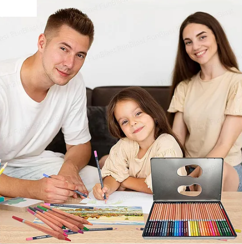 48Pcs Water Color Pencils Set With Tin Box