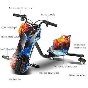 Electric Ice & Fire Drifting Scooter With Bluetooth Music & Lights