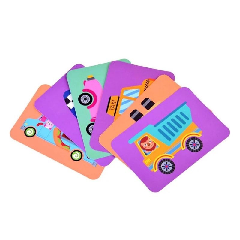 Magnetic Book Interesting Puzzle of Vehicles