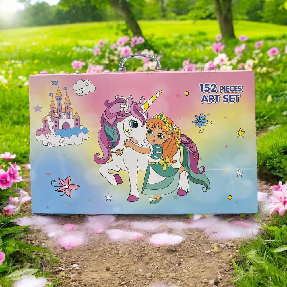 152Pcs Premium Unicorn Painting Art Briefcase