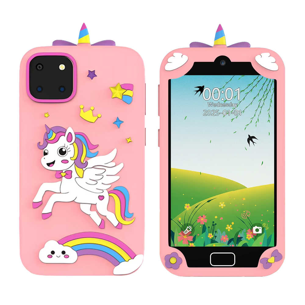 Kids High Quality Dual Camera Digital Touch Phone - Unicorn