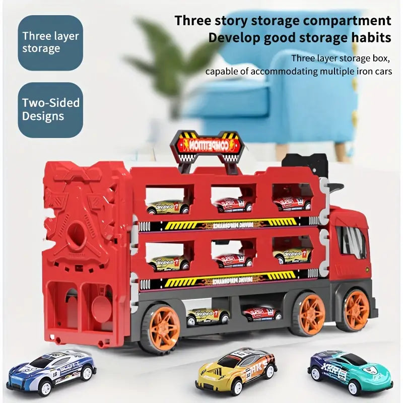 Deformation Ejection Truck Slide Drive - 6 Metal Cars