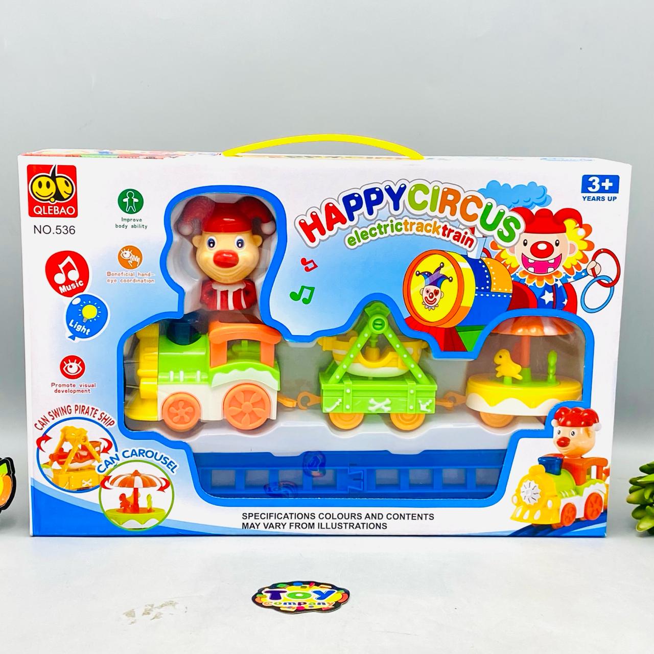15Pcs Circus Themed Train Track Set