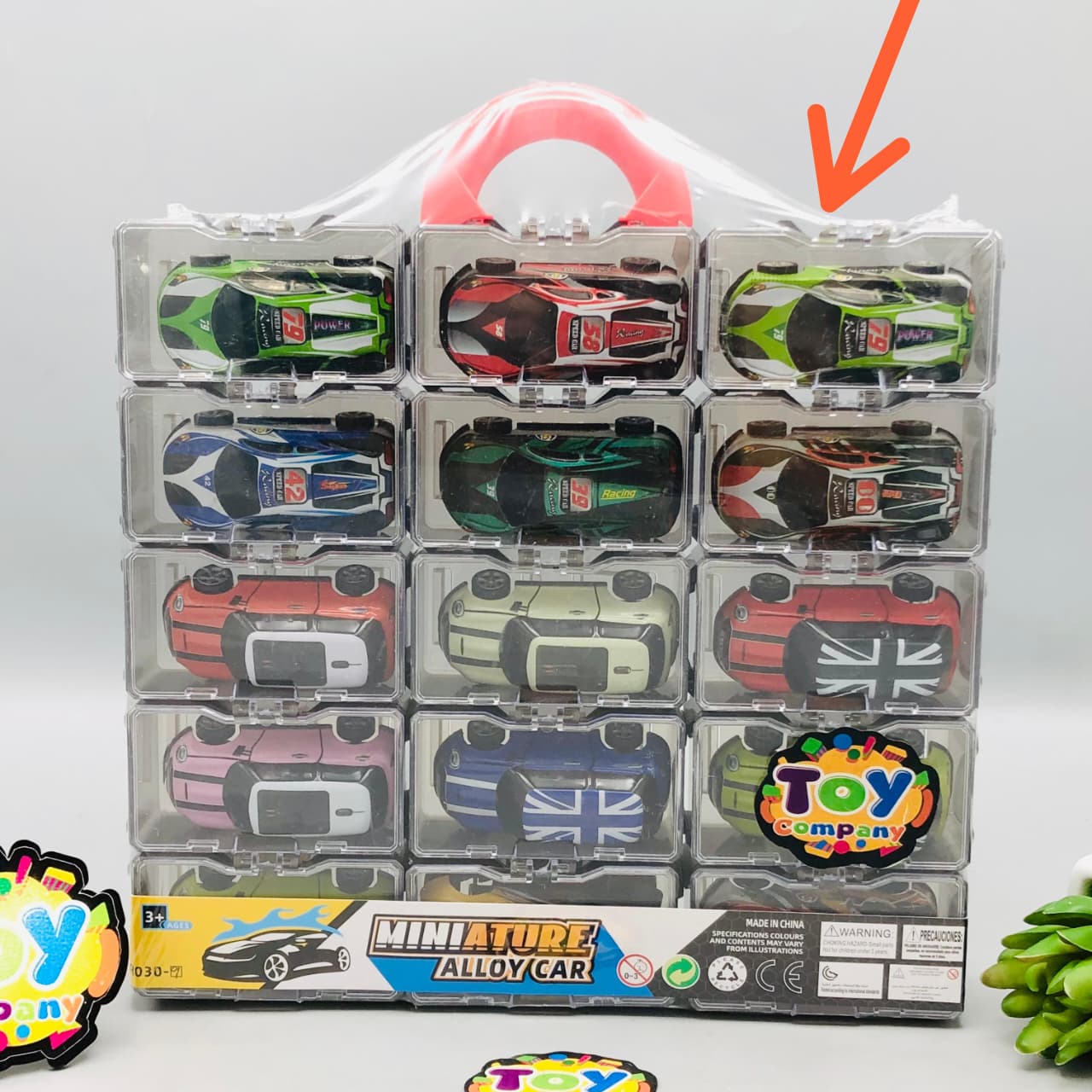 15Pcs Mini Alloy Cars With Acrylic Display Box - Minor Fault