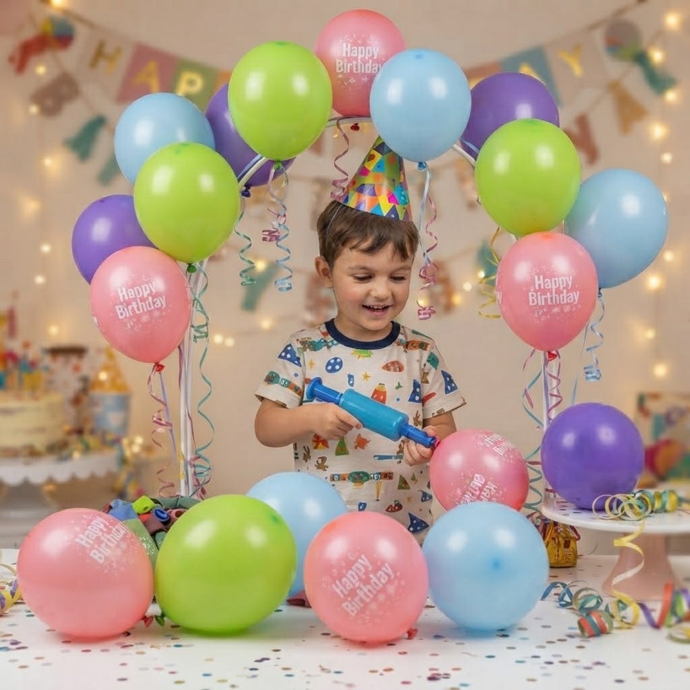 15Pcs Party Latex Balloon With Pump