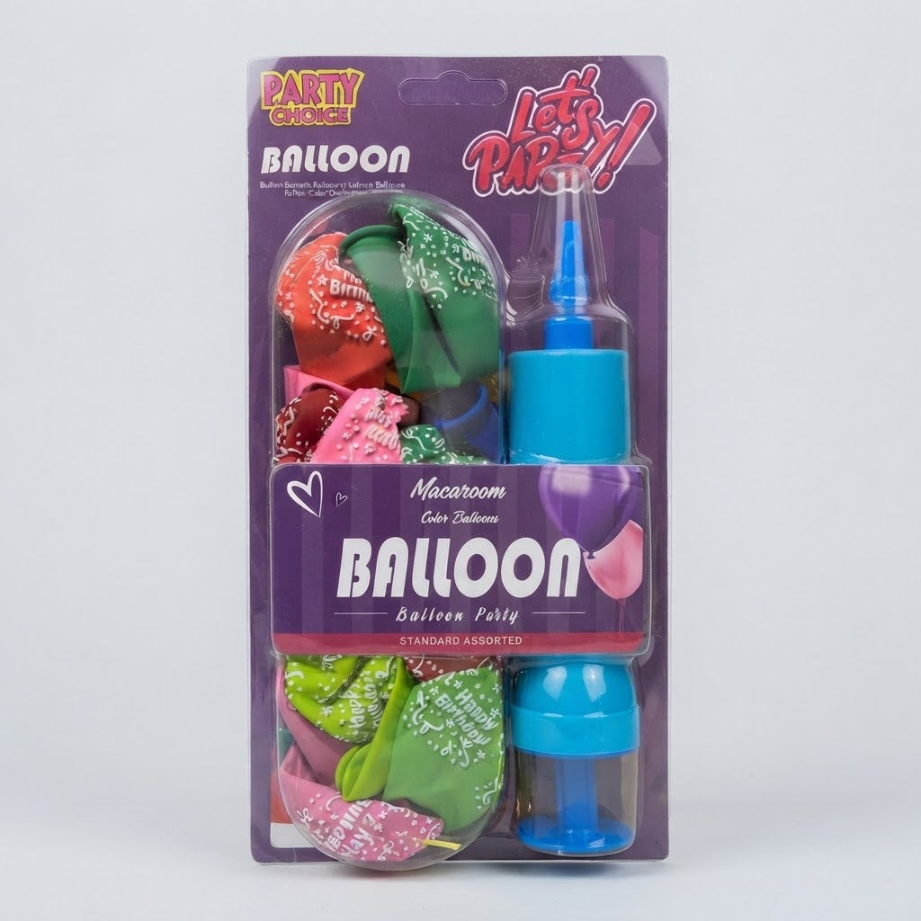 15Pcs Party Latex Balloon With Pump