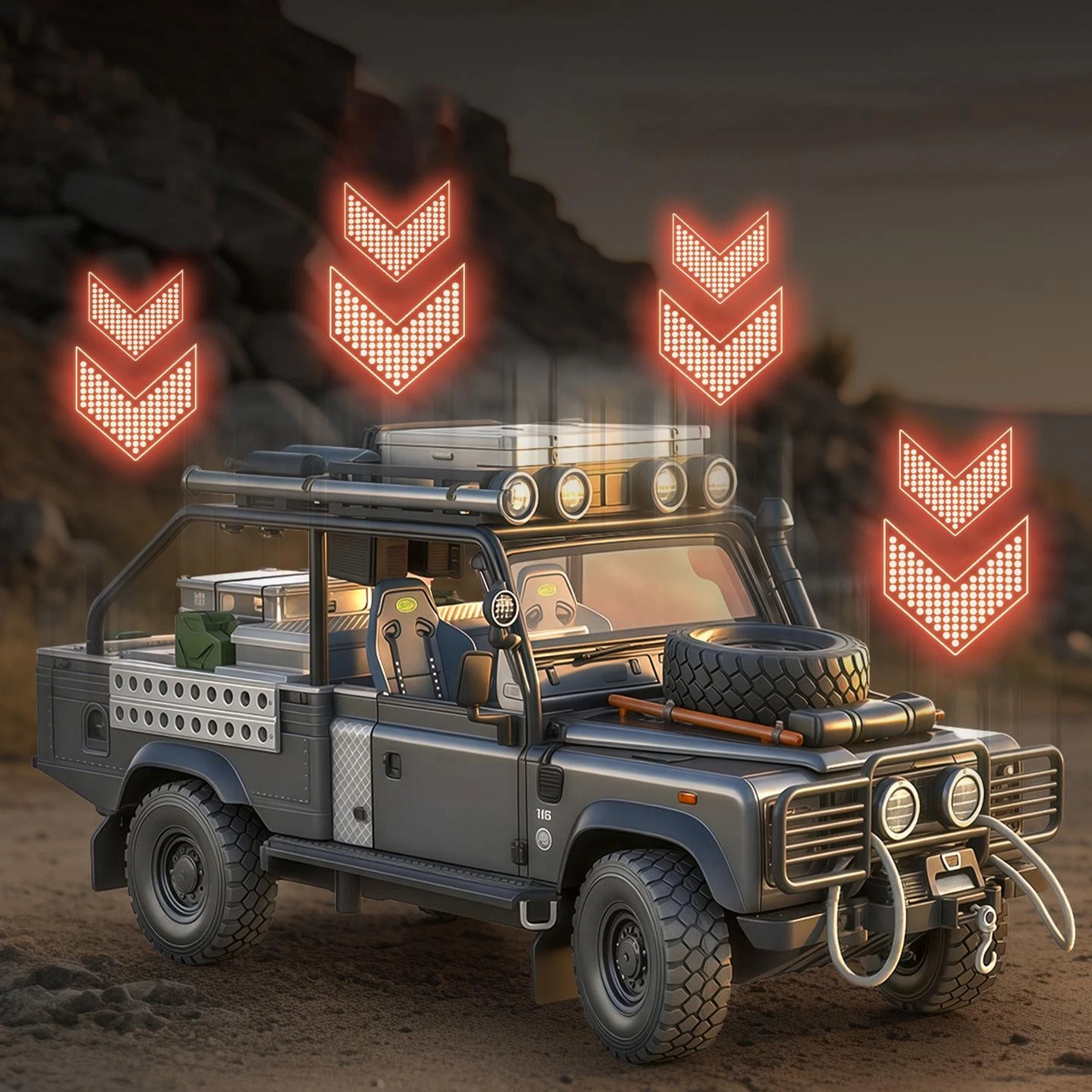 1:24 Diecast Land Rover Defender 110 Off-Road Model