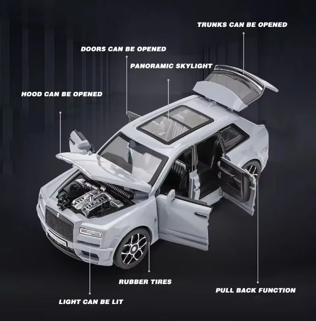 1:32 Diecast Rolls Royce Cullinan Model Car