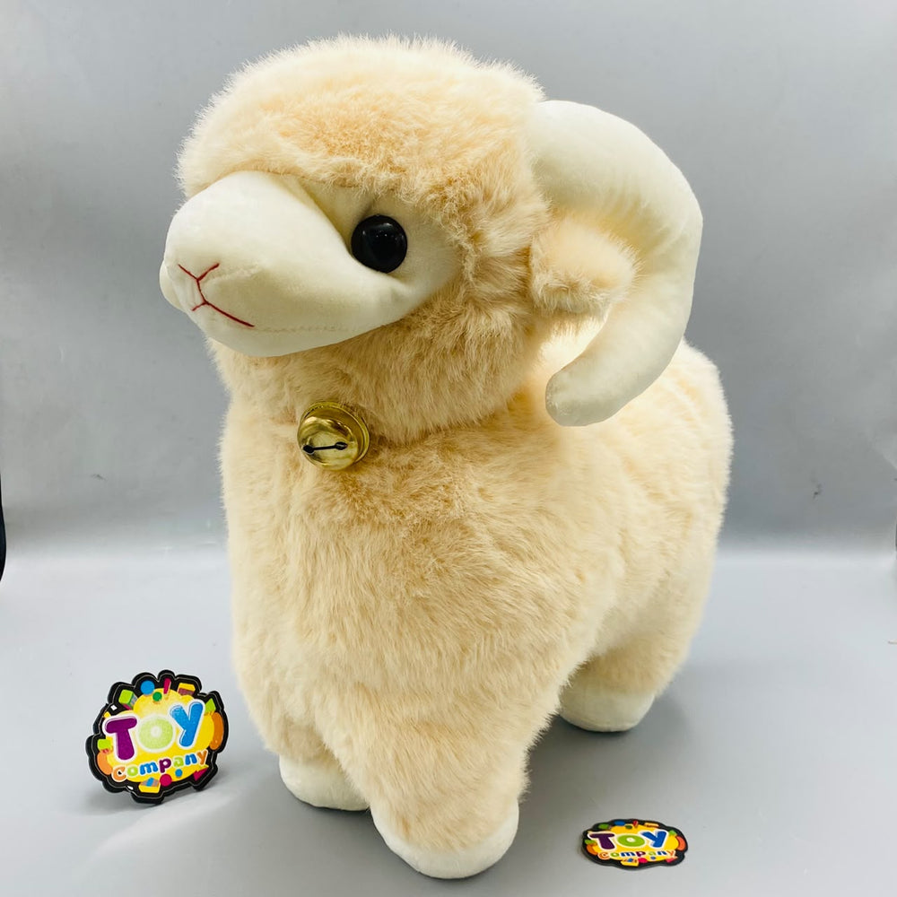 15 Inch Premium Sheep Stuff Toy - Light Beige