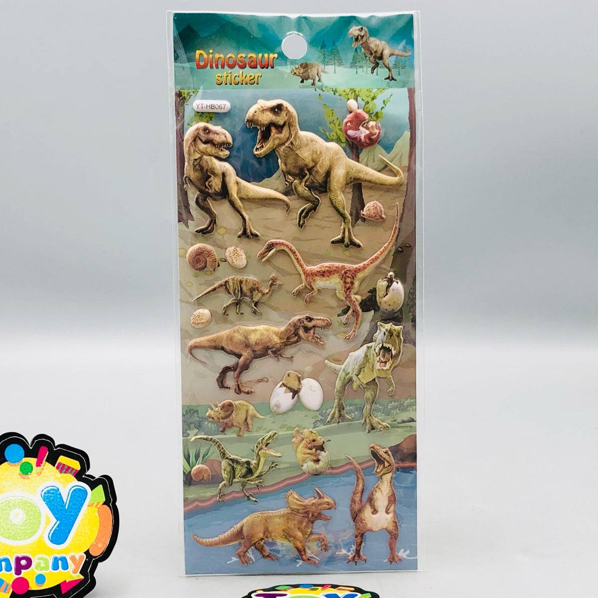 3D Dinosaur Themed Sticker - 1Pc