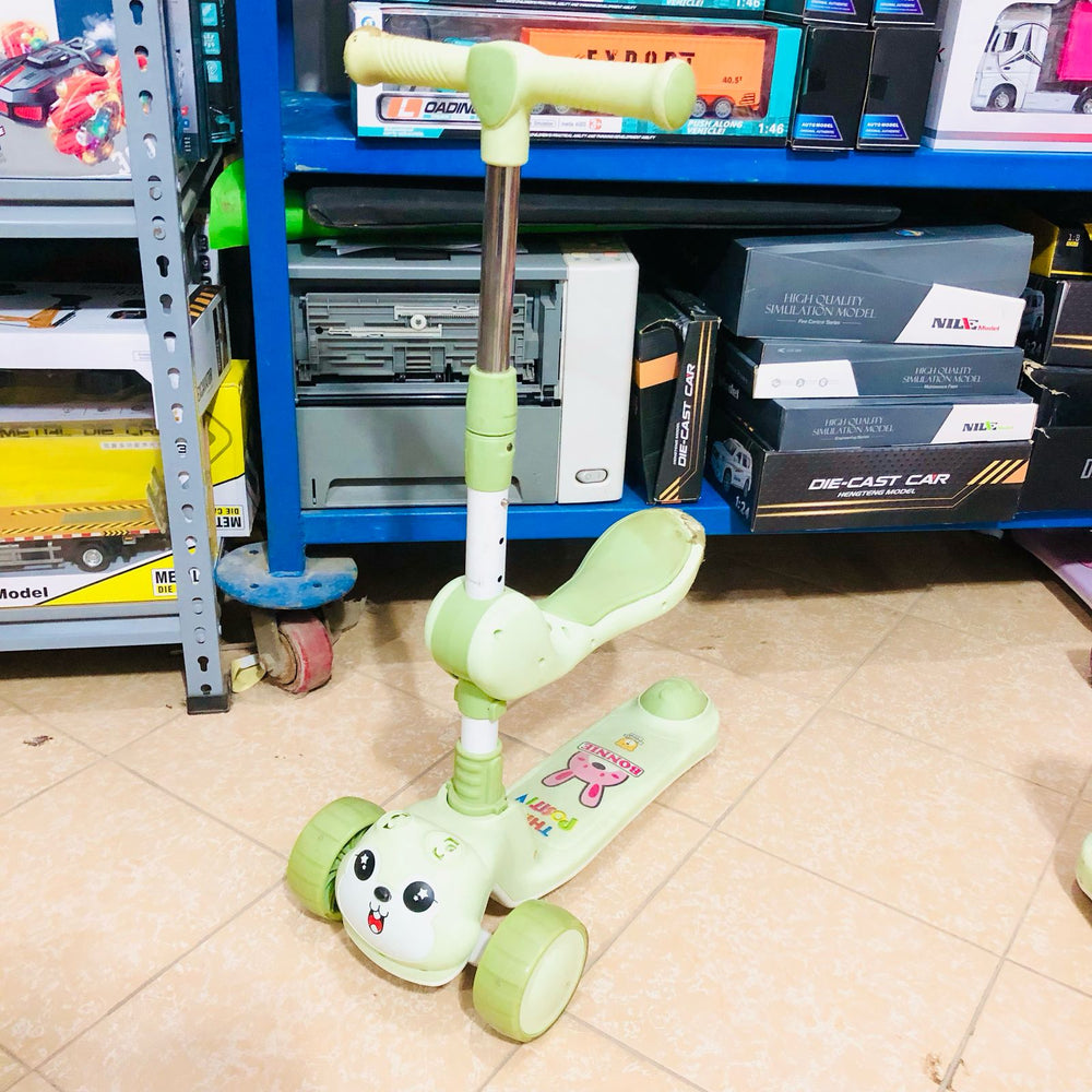 Bunny Height Adjustable Kids Scooter Green - Major Fault