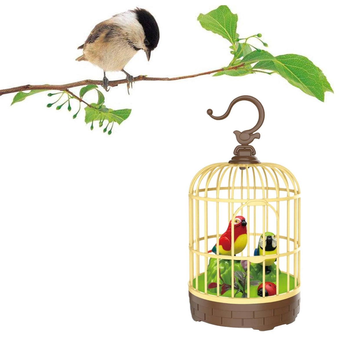 Electric Beautiful Parrot Cage With Chirping Music