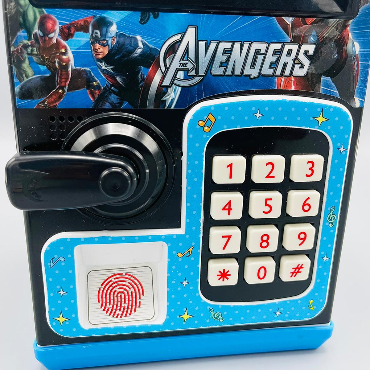 Avengers Piggy Bank ATM with Finger Print & Password Unlock