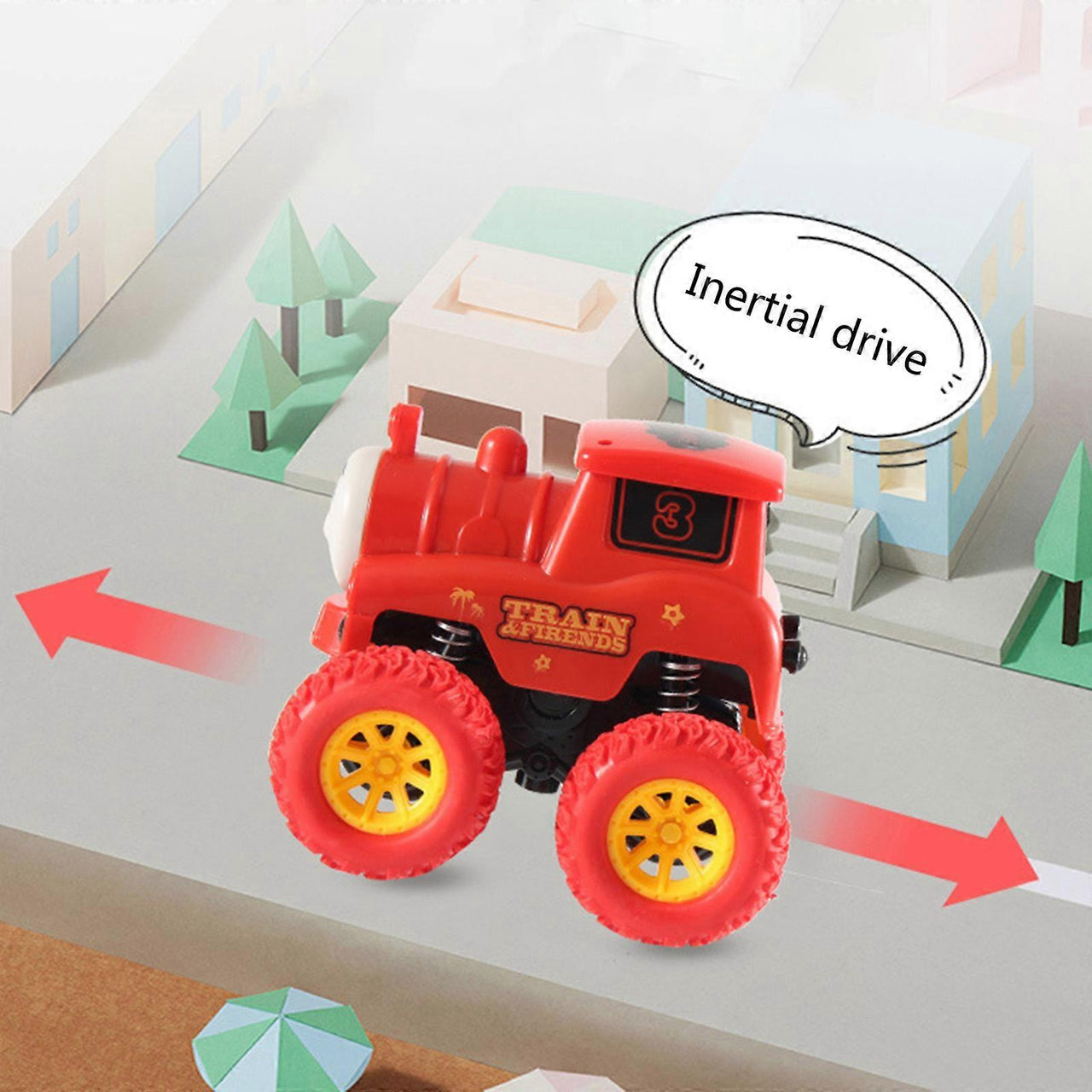 1Pc Inertial Locomotive Train Toy
