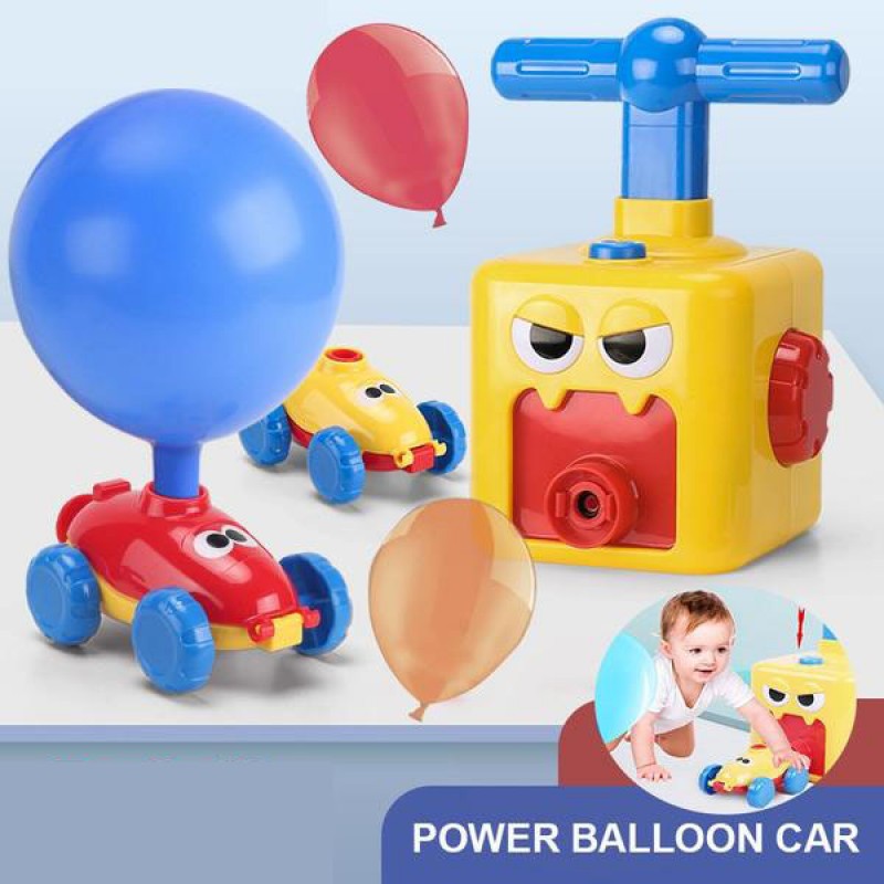 Mini Air Powered Cartoon Balloon Car Toy