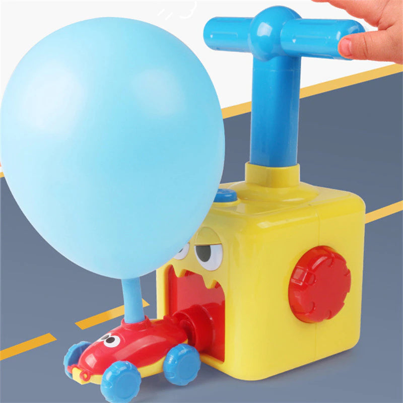 Mini Air Powered Cartoon Balloon Car Toy