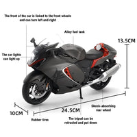 1:9 Diecast Suzuki Hayabusa Model Bike - Black