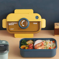1100ml Premium Plastic Lunch Box With Spoon & Fork