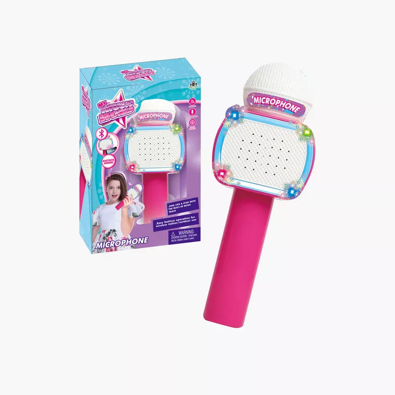 Kids Wireless Karaoke Microphone With Lights - Pink