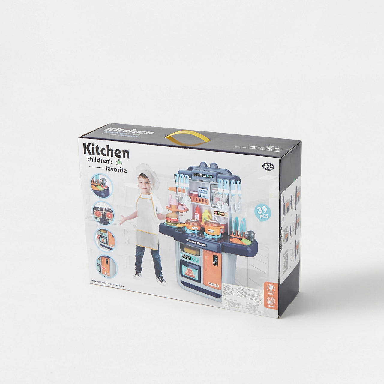 39Pcs Pretend Play Steam Kitchen Set With Light & Sound
