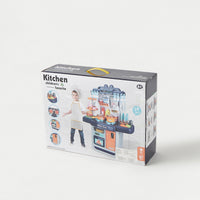 39Pcs Pretend Play Steam Kitchen Set With Light & Sound