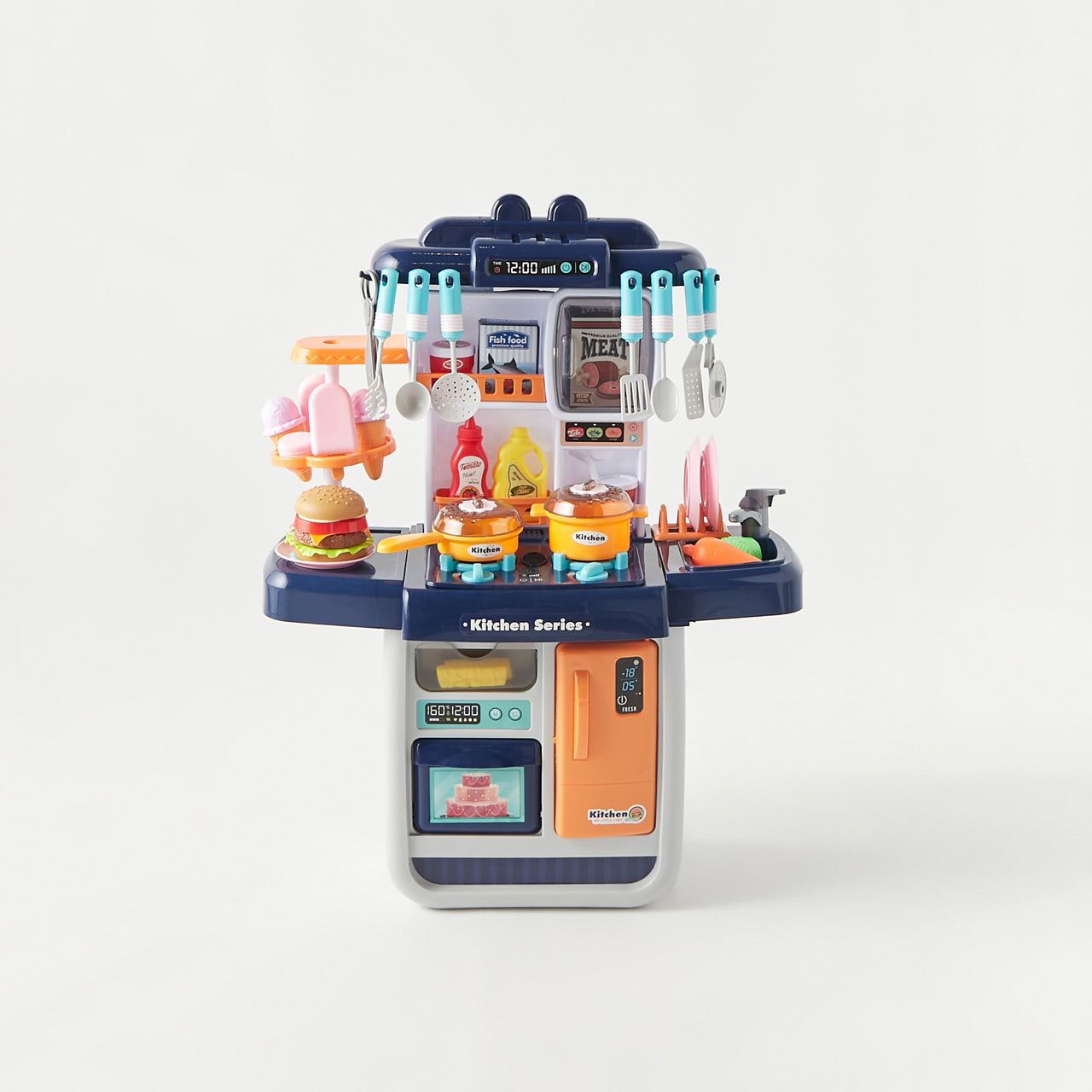 39Pcs Pretend Play Steam Kitchen Set With Light & Sound
