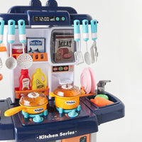 39Pcs Pretend Play Steam Kitchen Set With Light & Sound