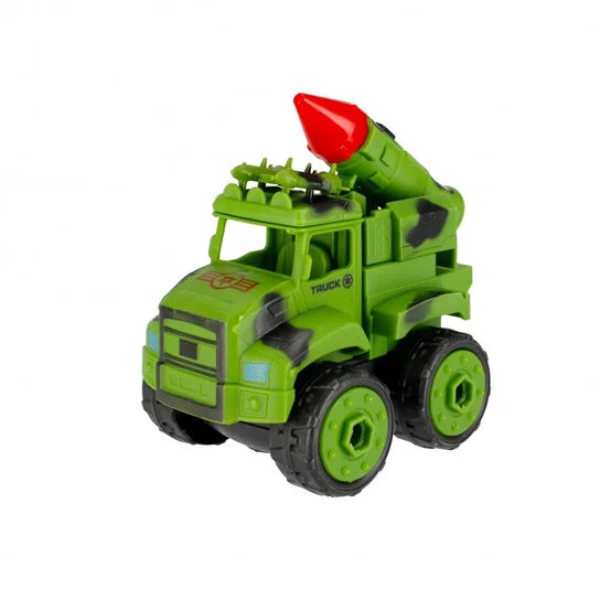 DIY 4Pcs Military Themed Screw Vehicles