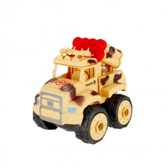 DIY 4Pcs Military Themed Screw Vehicles