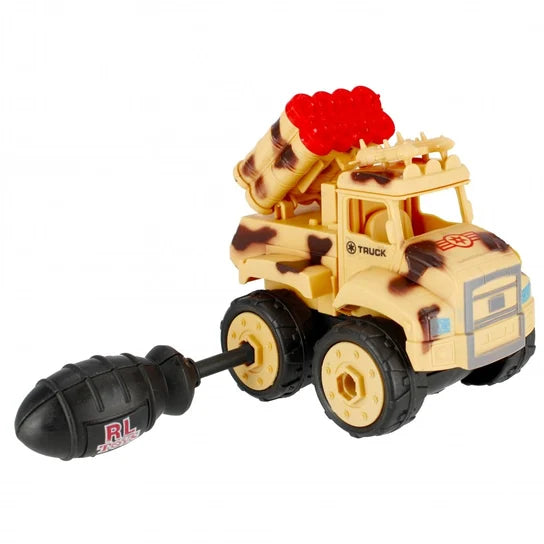 DIY 4Pcs Military Themed Screw Vehicles