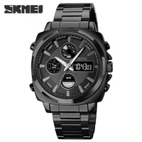 SKMEI Dual Time Quartz Stainless Steel Watch - Copy