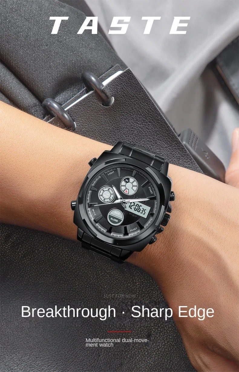SKMEI Dual Time Quartz Stainless Steel Watch - Copy