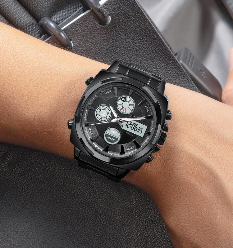SKMEI Dual Time Quartz Stainless Steel Watch - Copy