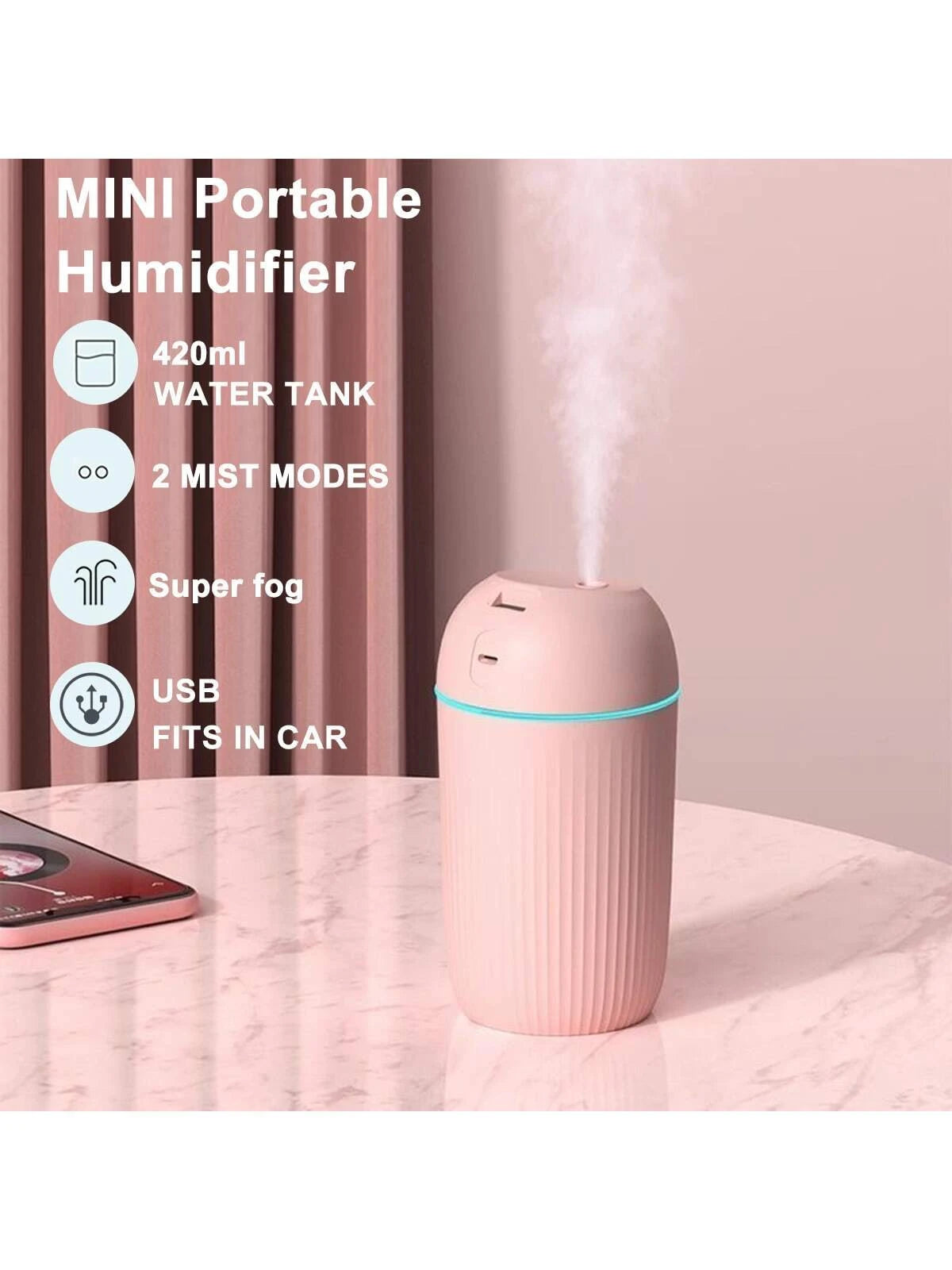 Air Humidifier Mist Maker With Warm Lights