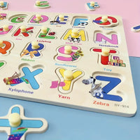 3D Wooden Letters Puzzle Board A-Z